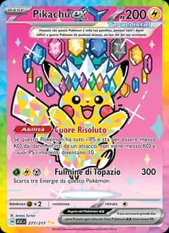 Pikachu-ex card in Italian