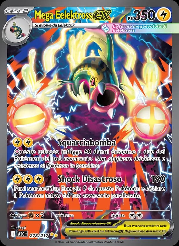 Mega Eelektross-ex card in Italian