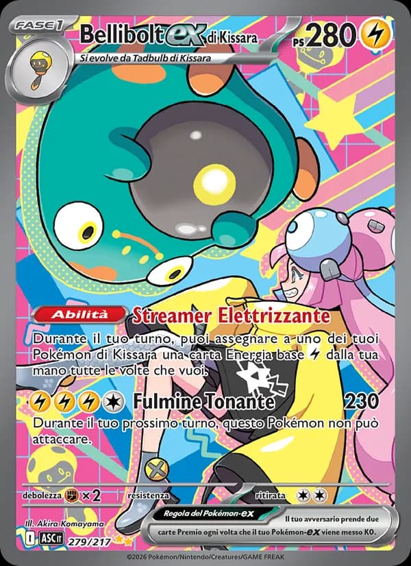 Bellibolt-ex di Kissara card in Italian