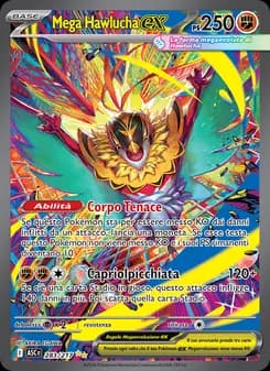 Mega Hawlucha-ex card in Italian
