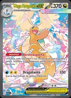 Mega Dragonite-ex card in Italian
