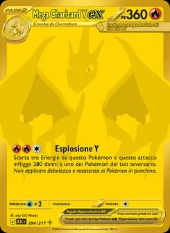 Mega Charizard Y-ex card in Italian