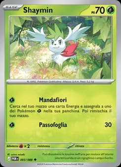 Shaymin card in Italian
