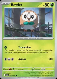 Rowlet card in Italian