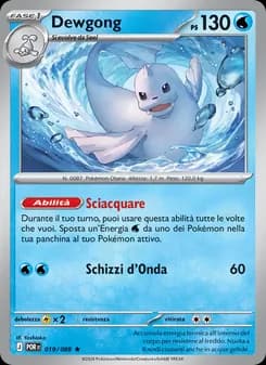 Dewgong card in Italian