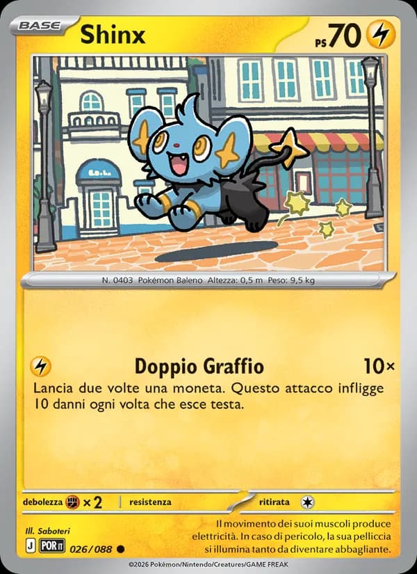 Shinx card in Italian