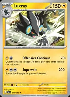 Luxray card in Italian