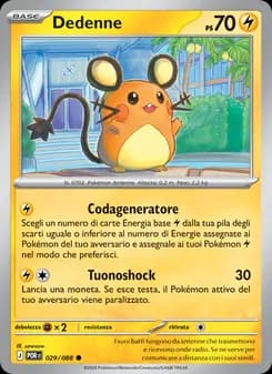Dedenne card in Italian