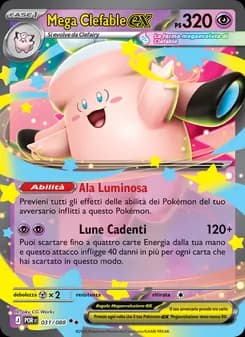 Mega Clefable-ex card in Italian