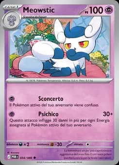 Meowstic card in Italian