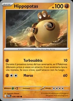 Hippopotas card in Italian