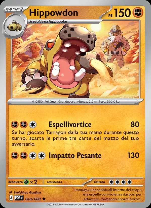 Hippowdon card in Italian