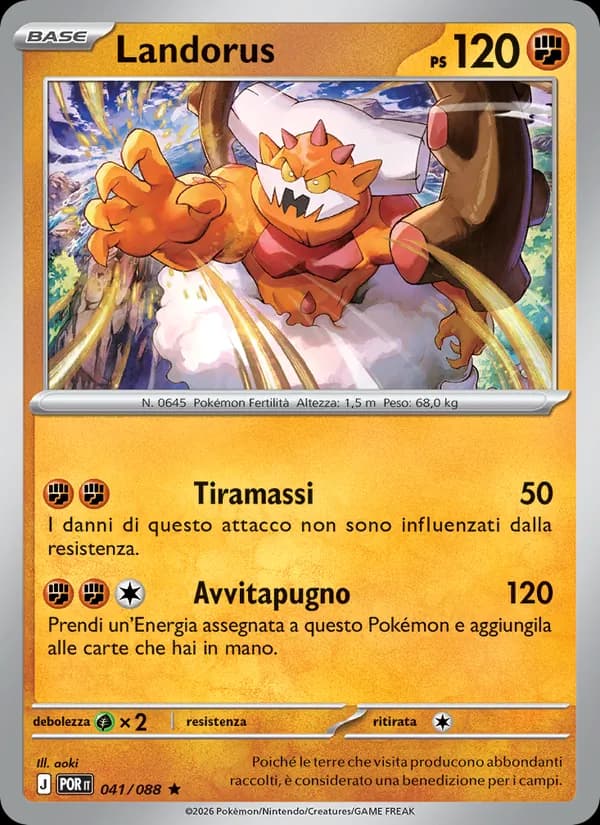 Landorus card in Italian
