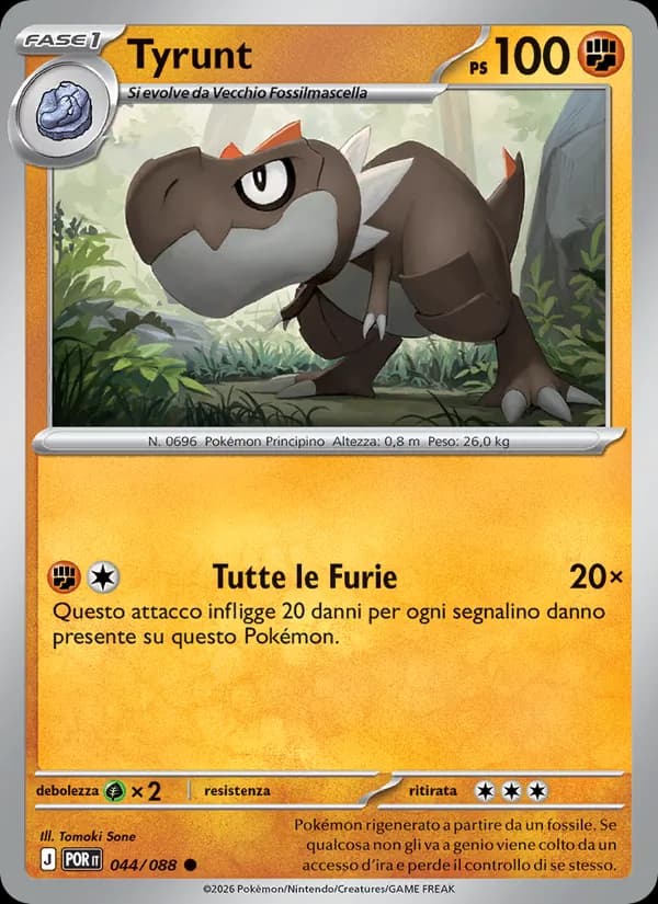 Tyrunt card in Italian