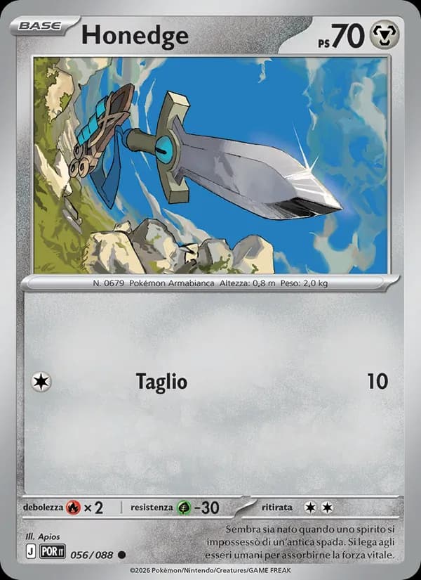 Honedge card in Italian
