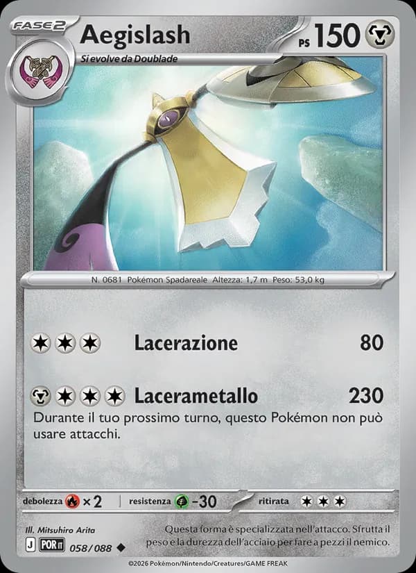 Aegislash card in Italian
