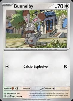 Bunnelby card in Italian