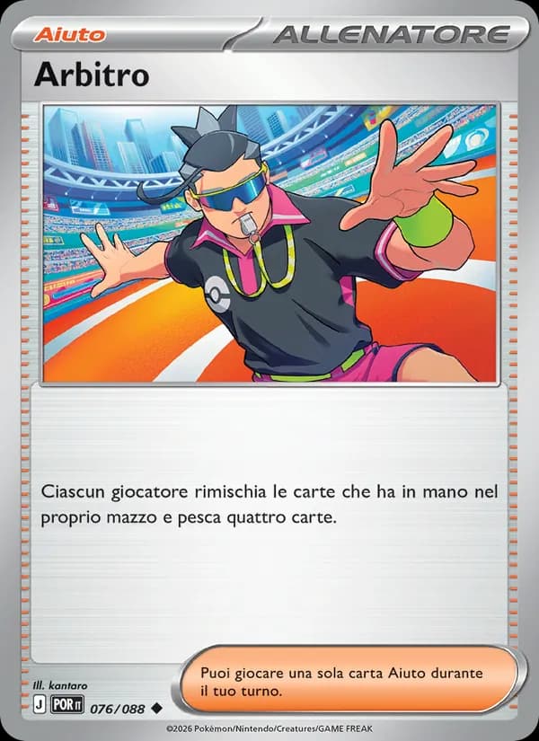 Arbitro card in Italian