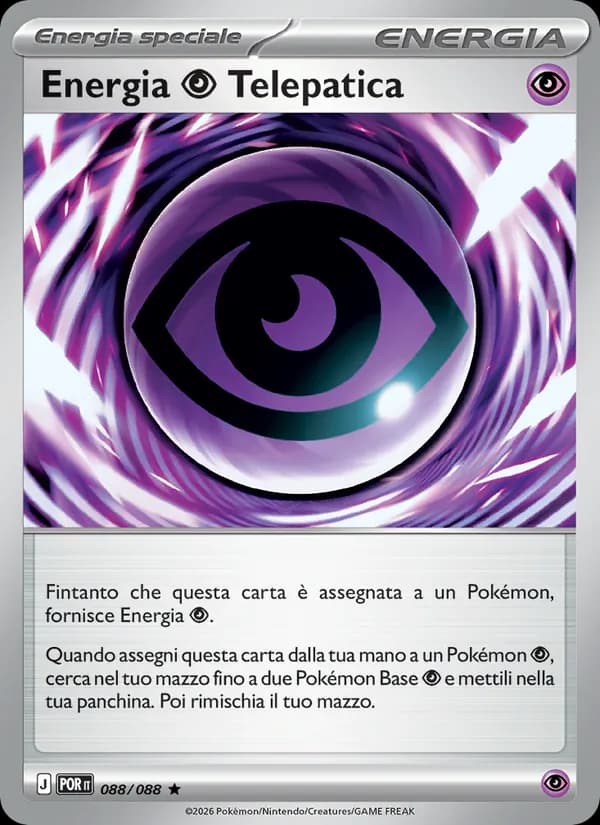 Energia Psychic Telepatica card in Italian