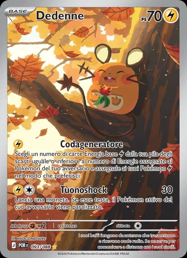 Dedenne card in Italian