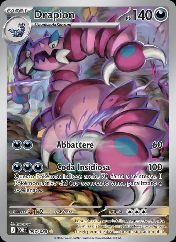 Drapion card in Italian