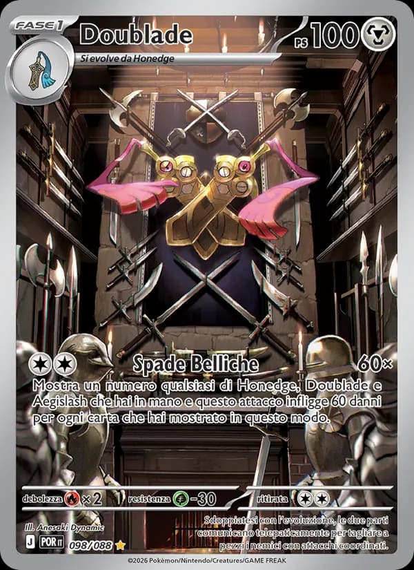 Doublade card in Italian