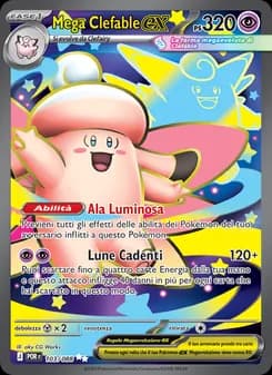 Mega Clefable-ex card in Italian