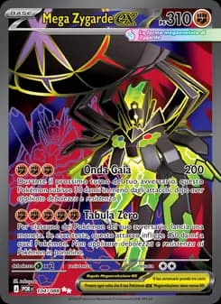 Mega Zygarde-ex card in Italian