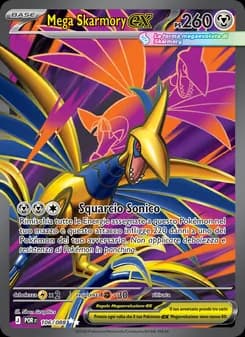 Mega Skarmory-ex card in Italian