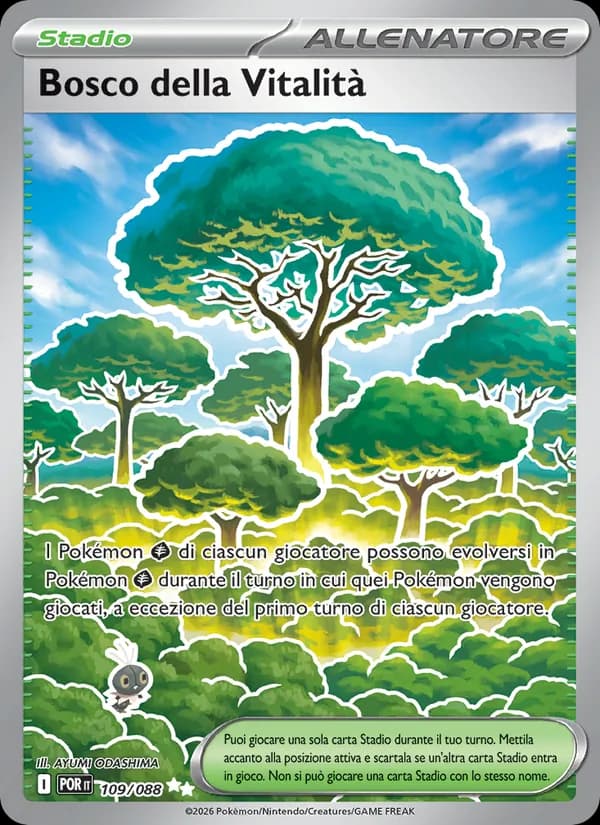 Bosco della Vitalità card in Italian