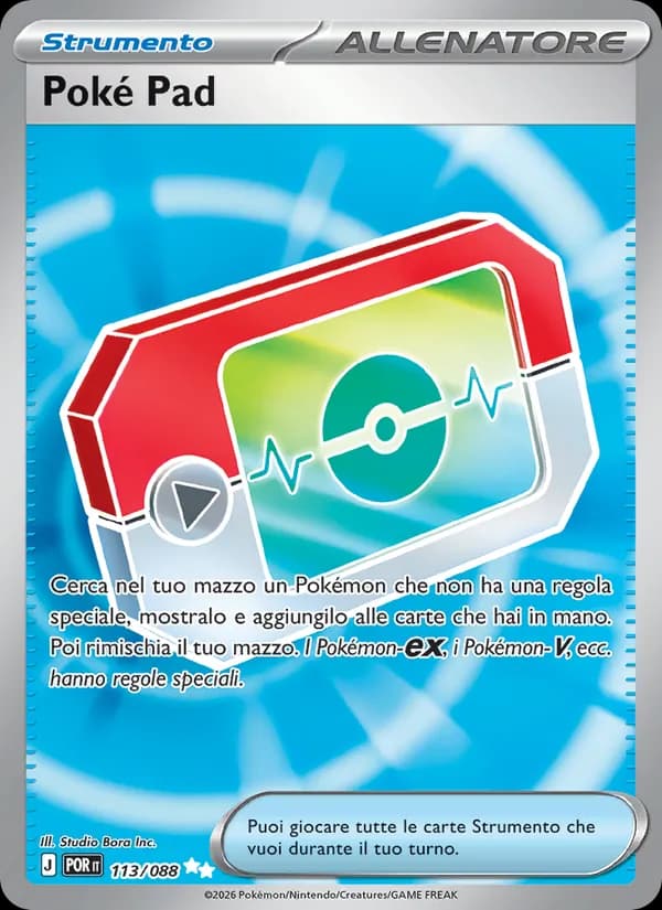 Poké Pad card in Italian