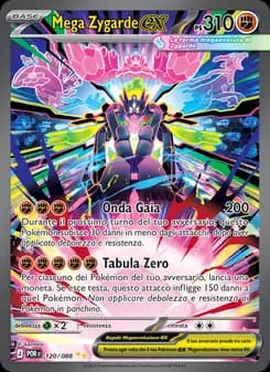 Mega Zygarde-ex card in Italian