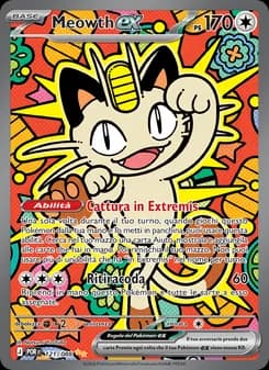 Meowth-ex card in Italian