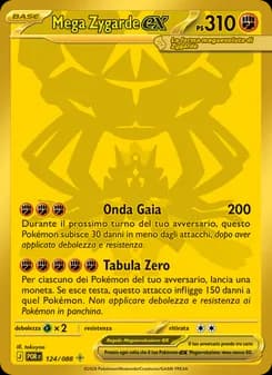 Mega Zygarde-ex card in Italian