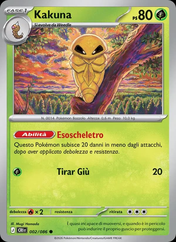 Kakuna card in Italian