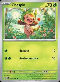 Chespin card in Italian
