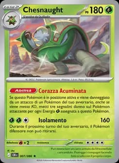 Chesnaught card in Italian