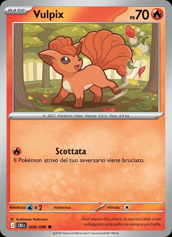 Vulpix card in Italian