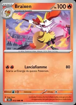 Braixen card in Italian