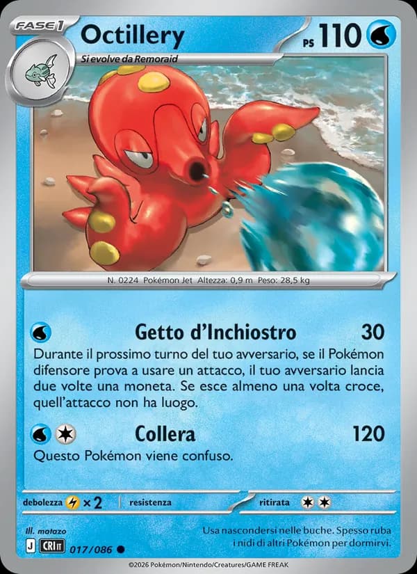 Octillery card in Italian