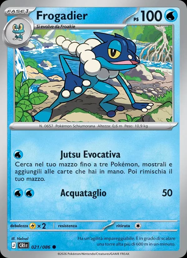 Frogadier card in Italian