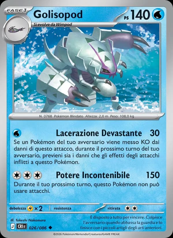 Golisopod card in Italian