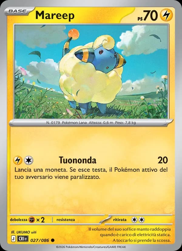 Mareep card in Italian