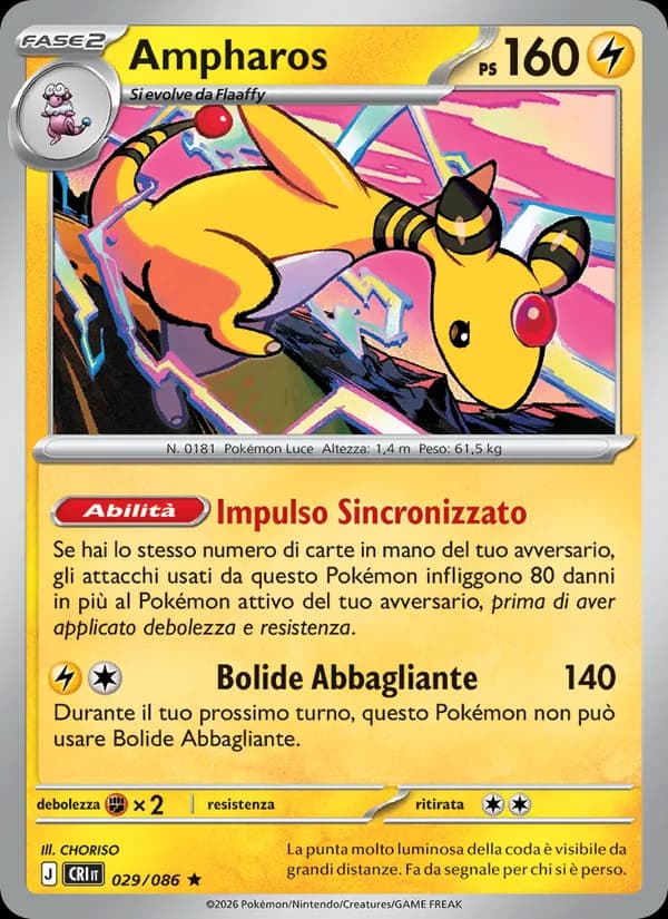 Ampharos card in Italian
