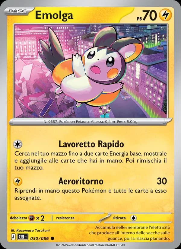 Emolga card in Italian
