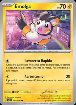 Emolga card in Italian