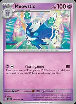 Meowstic card in Italian