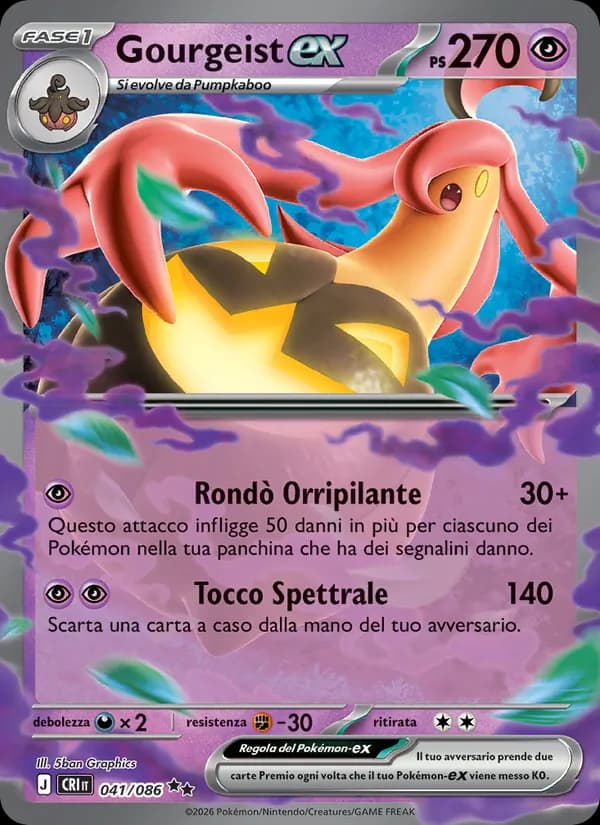 Gourgeist-ex card in Italian