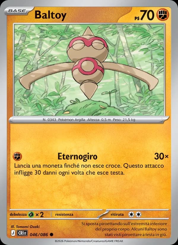 Baltoy card in Italian