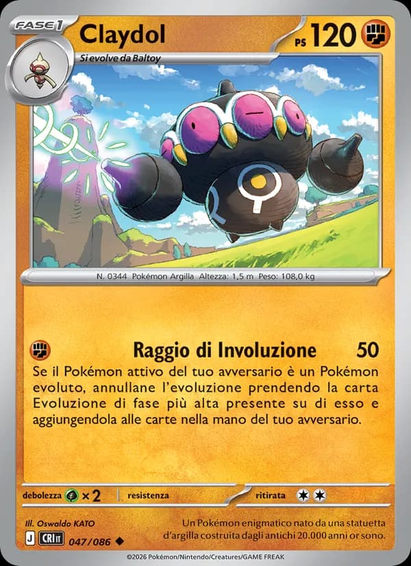 Claydol card in Italian
